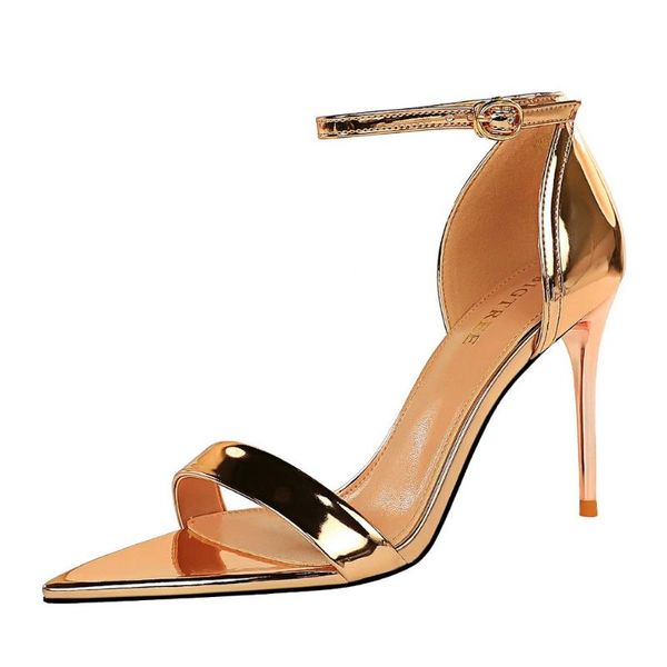 dress shoes fashion open toed metallic ankle strap cross-belt high heels plus size sandals women, Black
dress shoes fashion open toed metallic ankle strap cross-belt high heels plus size sandals women, Black
