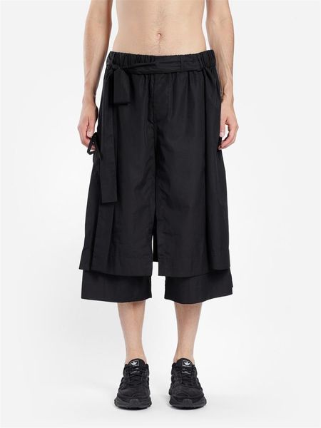 double deconstruction cropped pants wang yibo same style cotton shorts men men's, Black
double deconstruction cropped pants wang yibo same style cotton shorts men men's, Black