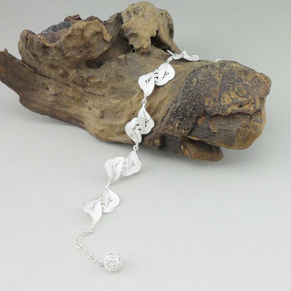 leaf bangles 999 sterling silver chain link chinese beaded handmade ethnic jewelry hand women charms pure bracelet link,, Black
leaf bangles 999 sterling silver chain link chinese beaded handmade ethnic jewelry hand women charms pure bracelet link,, Black