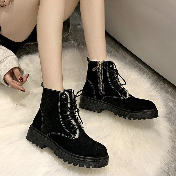 boots snow women winter plush keep warm round toe platform flat bottom flock breathable woman's leisure short botas mujer, Black
boots snow women winter plush keep warm round toe platform flat bottom flock breathable woman's leisure short botas mujer, Black