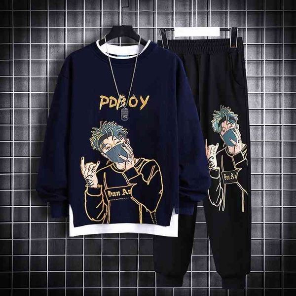men's tracksuits mare personality brand male sleeve suit trend loose graffiti plus size hip-hop street fake two pieces 1ef6, Gray
men's tracksuits mare personality brand male sleeve suit trend loose graffiti plus size hip-hop street fake two pieces 1ef6, Gray