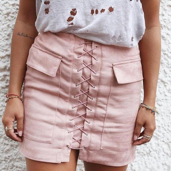 skirts women lace-up suede pencil autumn winter cross high waist mini skirt zipper split bodycon leather short, Black
skirts women lace-up suede pencil autumn winter cross high waist mini skirt zipper split bodycon leather short, Black