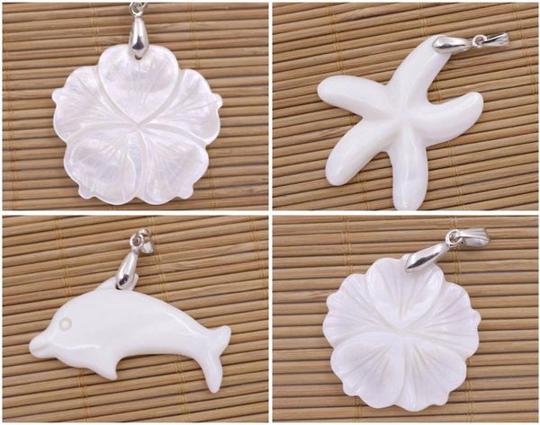 pendant necklaces natural white mother of pearl shell flower starfish dolphins charms choose, Silver
pendant necklaces natural white mother of pearl shell flower starfish dolphins charms choose, Silver
