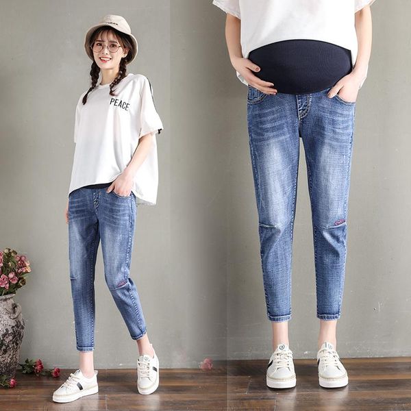 maternity bottoms 265# pants spring autumn slimming jeans belly support elastic waist trousers, White
maternity bottoms 265# pants spring autumn slimming jeans belly support elastic waist trousers, White