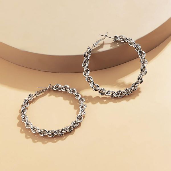 hoop & huggie fashion gold silver color chain earring for women geometirc metal circle earrings brincos trend jewelry gifts, Golden;silver
hoop & huggie fashion gold silver color chain earring for women geometirc metal circle earrings brincos trend jewelry gifts, Golden;silver