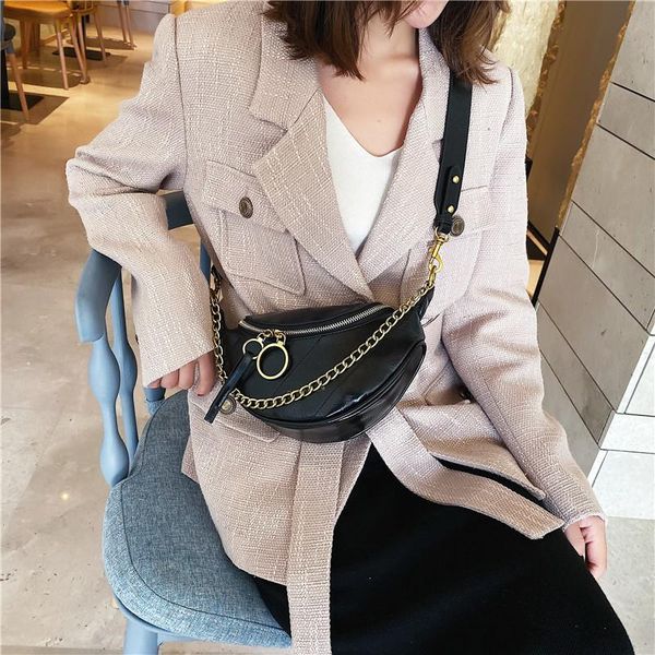 women fanny pack chain fashion leather zipper banana bag chest bags high capacity kidney crossbody waist
women fanny pack chain fashion leather zipper banana bag chest bags high capacity kidney crossbody waist
