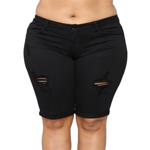 women's shorts jaycosin clothing elastic plus loose jeans ladies fashion casual mid waist distressed hole ripped denim, White;black
women's shorts jaycosin clothing elastic plus loose jeans ladies fashion casual mid waist distressed hole ripped denim, White;black