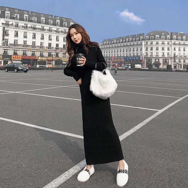 casual dresses 2021 women fashion turtleneck knitted sweater dress ladies autumn winter solid elastic bottoming long thick z801, Black;gray
casual dresses 2021 women fashion turtleneck knitted sweater dress ladies autumn winter solid elastic bottoming long thick z801, Black;gray