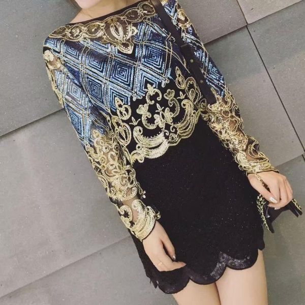 women's blouses & shirts luxury party clothes women handwork short blouse long sleeve golden sequined shiny beading woman clothing ns53, White
women's blouses & shirts luxury party clothes women handwork short blouse long sleeve golden sequined shiny beading woman clothing ns53, White