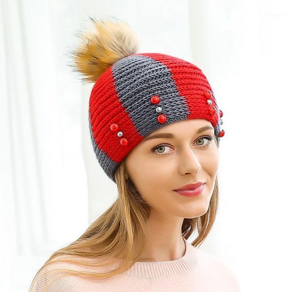 autumn and winter pearl wool cap hair ball hat outdoor thermal knitted patchwork berets, Blue;gray
autumn and winter pearl wool cap hair ball hat outdoor thermal knitted patchwork berets, Blue;gray