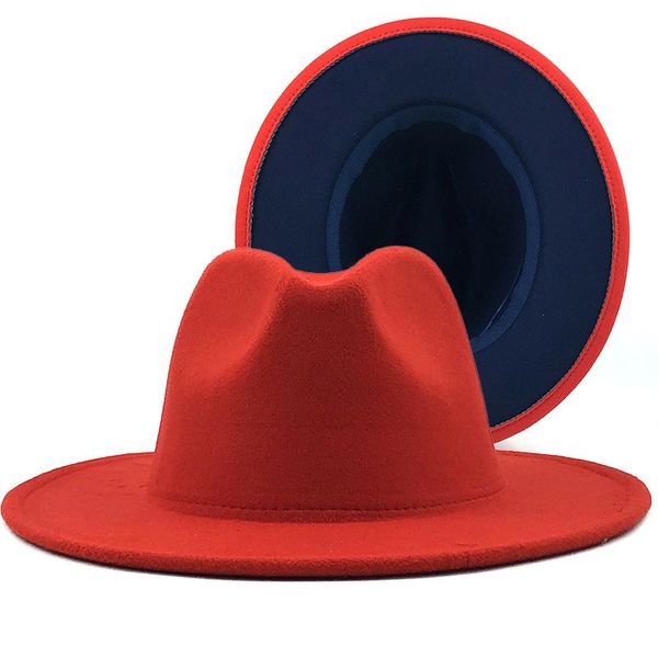 wide brim hats orange with navy green bottom patchwork panama wool felt jazz fedora women men party cowboy trilby gambler hat, Blue;gray
wide brim hats orange with navy green bottom patchwork panama wool felt jazz fedora women men party cowboy trilby gambler hat, Blue;gray