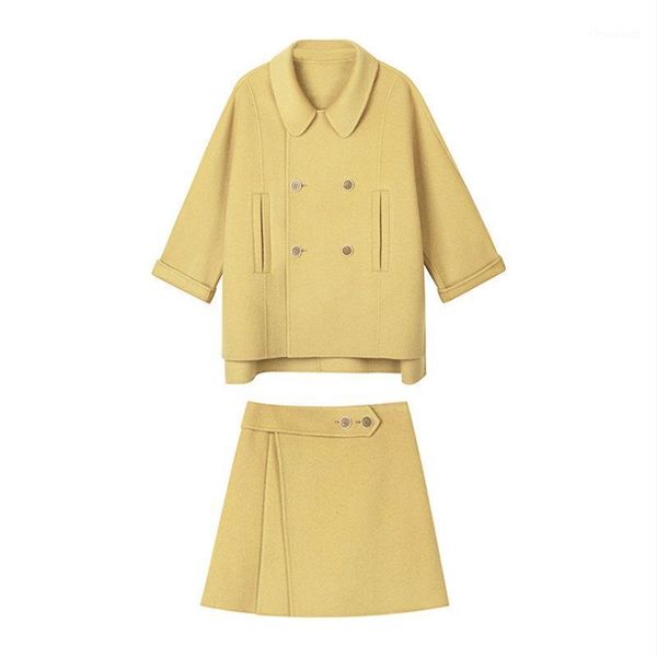women's tracksuits winter thick woolen 2 piece set women vintage loose yellow warm coat and wool mini skirts 2021 korean outerwear fema, Gray
women's tracksuits winter thick woolen 2 piece set women vintage loose yellow warm coat and wool mini skirts 2021 korean outerwear fema, Gray