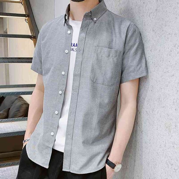 oxford spinning short men's summer solid color youth half sleeve slim korean fashion shirt men, White;black
oxford spinning short men's summer solid color youth half sleeve slim korean fashion shirt men, White;black