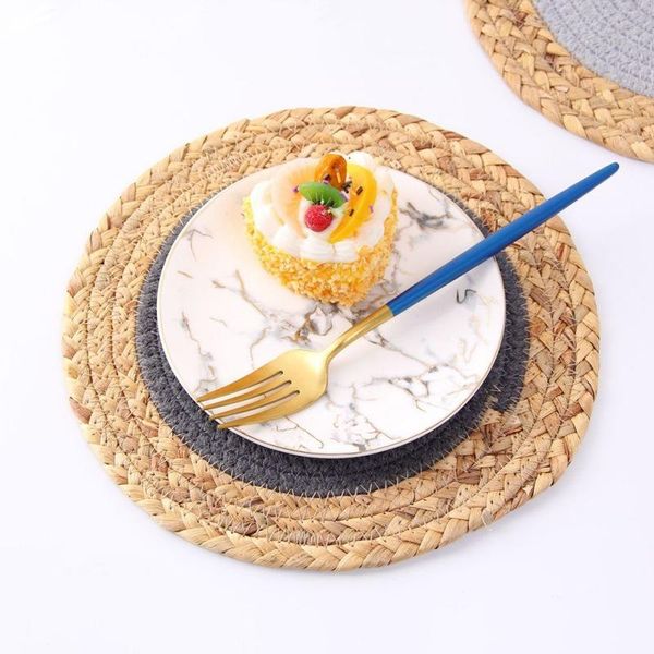 mats & pads 4size straw cotton wire rope placemat double-meal pad durable insulation handmade woven cushion kitchen dining table
mats & pads 4size straw cotton wire rope placemat double-meal pad durable insulation handmade woven cushion kitchen dining table