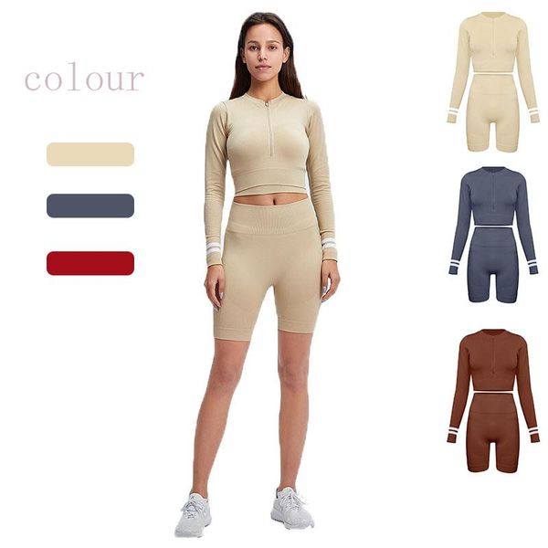 yoga outfit 2 piece set women sportswear tight-fitting running breathable seamless long-sleeved shorts suit round neck workout clothes
yoga outfit 2 piece set women sportswear tight-fitting running breathable seamless long-sleeved shorts suit round neck workout clothes