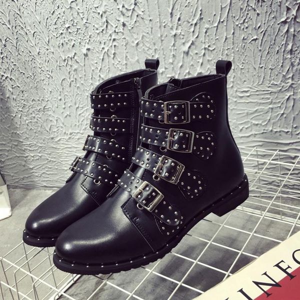 boots 2021 black motorcycle studded leather ankle buckles low heeled high women zapatos mujer ladies shoes plus size 35-43
boots 2021 black motorcycle studded leather ankle buckles low heeled high women zapatos mujer ladies shoes plus size 35-43