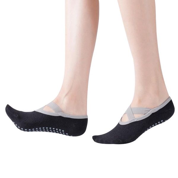 sports socks 4 pair women yoga anti-skid particles cross solid color dancing pilates comfortable cotton sal99, Black
sports socks 4 pair women yoga anti-skid particles cross solid color dancing pilates comfortable cotton sal99, Black