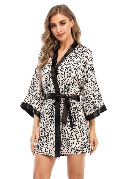 women's sleepwear 2021 ice silk leopard summer short sleeved womens robe pajamas ladies nightgown kimono home nightdress pijamas clothe, Black;red
women's sleepwear 2021 ice silk leopard summer short sleeved womens robe pajamas ladies nightgown kimono home nightdress pijamas clothe, Black;red