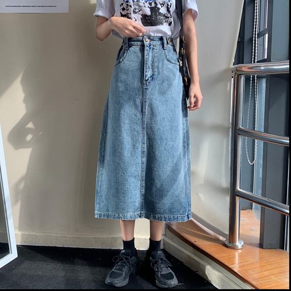 vintage summer long jeans womens skirt high waist split pockets denim plus size korean ladies jupe femme, Black
vintage summer long jeans womens skirt high waist split pockets denim plus size korean ladies jupe femme, Black