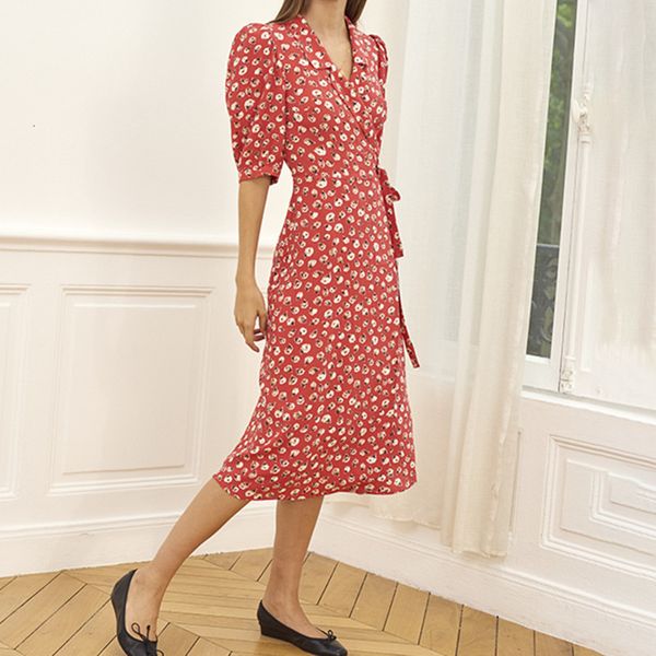 dress women wrapped dress puff sleeve lace-up red floral print female mid-calf dresses, Black;gray
dress women wrapped dress puff sleeve lace-up red floral print female mid-calf dresses, Black;gray