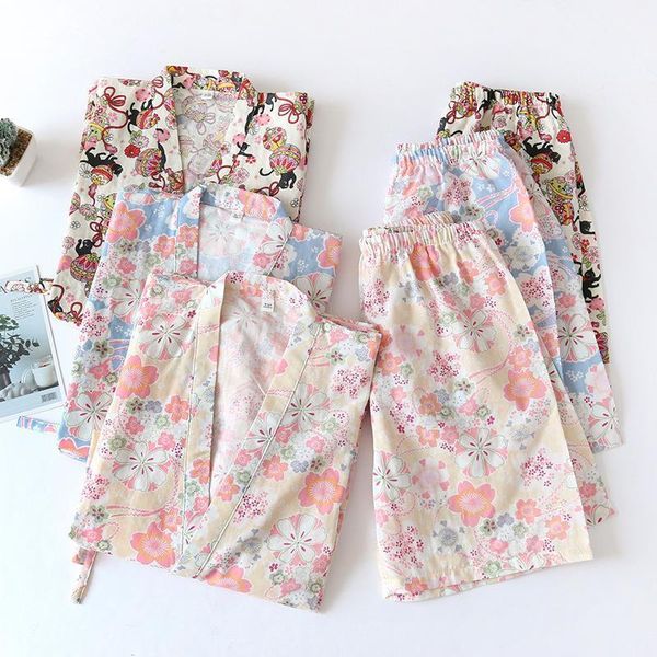 Cotton Pajamas Japanese Kimono Cute Womens Sleepwears Summer Casual Homewear Pyjamas Set Nightwear, Black;red
Cotton Pajamas Japanese Kimono Cute Womens Sleepwears Summer Casual Homewear Pyjamas Set Nightwear, Black;red