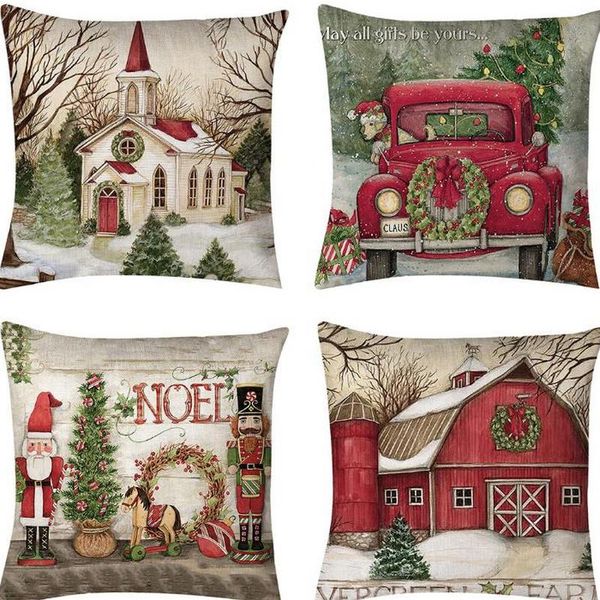 4pcs christmas pillow covers 45x45cm vintage pillowcase farmhouse decorative throw cushion for sofa couch bed and car case
4pcs christmas pillow covers 45x45cm vintage pillowcase farmhouse decorative throw cushion for sofa couch bed and car case