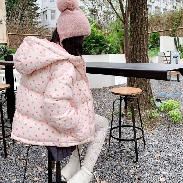 down coat girl's sweet outwearcoat 2021 pink star jacket 90 white duck hooded, Blue;gray
down coat girl's sweet outwearcoat 2021 pink star jacket 90 white duck hooded, Blue;gray