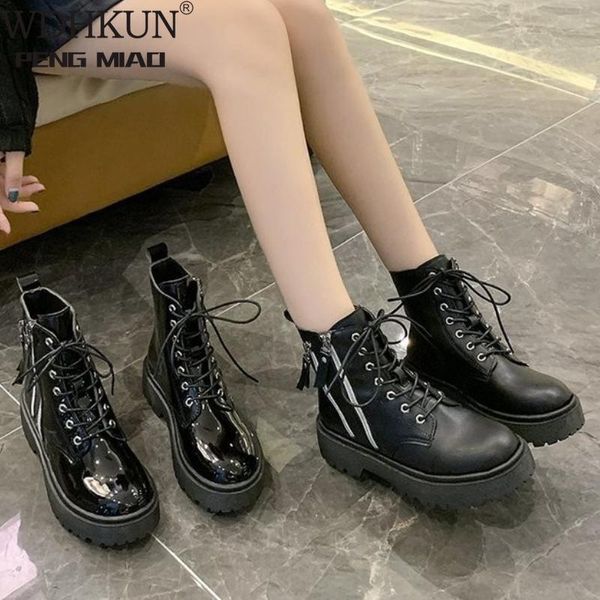 boots thick heel ankle lace up british chunky women high heels winter motorcycle autumn platform shoes woman, Black
boots thick heel ankle lace up british chunky women high heels winter motorcycle autumn platform shoes woman, Black