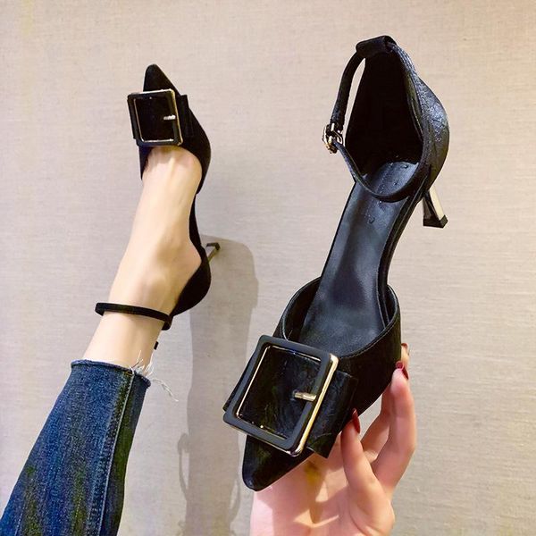 sandals pointed heel comfort shoes for women shallow mouth buckle all-match med stiletto spring high 2021 girls medium, Black
sandals pointed heel comfort shoes for women shallow mouth buckle all-match med stiletto spring high 2021 girls medium, Black