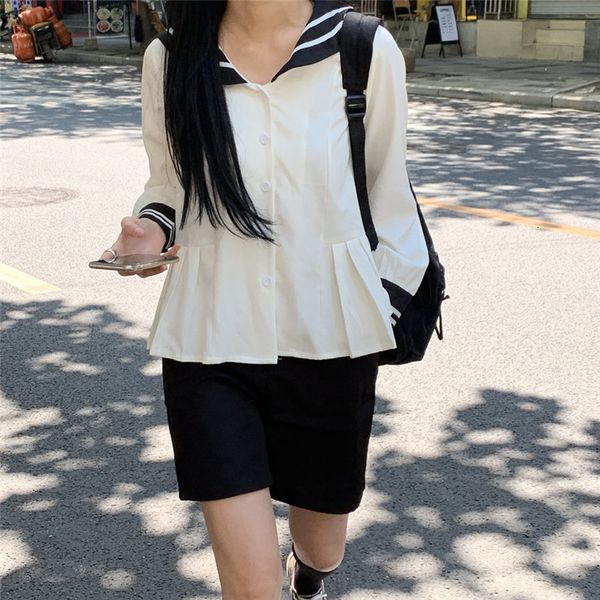 dress japanese girls preppy style sweet streetwear gentle all match fashion students cute casual blouses chic shirts, White
dress japanese girls preppy style sweet streetwear gentle all match fashion students cute casual blouses chic shirts, White
