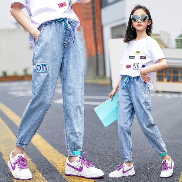 jeans 5-15 years old children denim pants thin kids girls casual trousers summer korean fashion teen clothing, Blue
jeans 5-15 years old children denim pants thin kids girls casual trousers summer korean fashion teen clothing, Blue