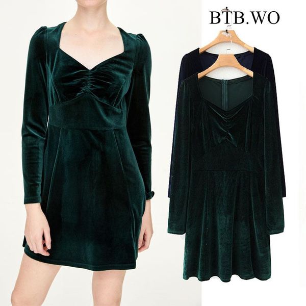 btb.wo dress women elegant fashion velvet mini vintage long sleeve side zipper v neck female dresses vestidos mujer casual, Black;gray
btb.wo dress women elegant fashion velvet mini vintage long sleeve side zipper v neck female dresses vestidos mujer casual, Black;gray