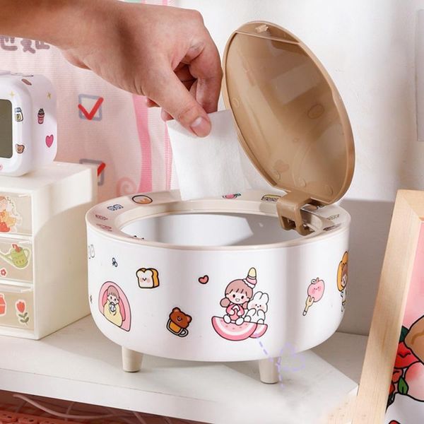 waste bins creative high-foot desktrash can with lid debris snack storage box ins round one-click opening
waste bins creative high-foot desktrash can with lid debris snack storage box ins round one-click opening