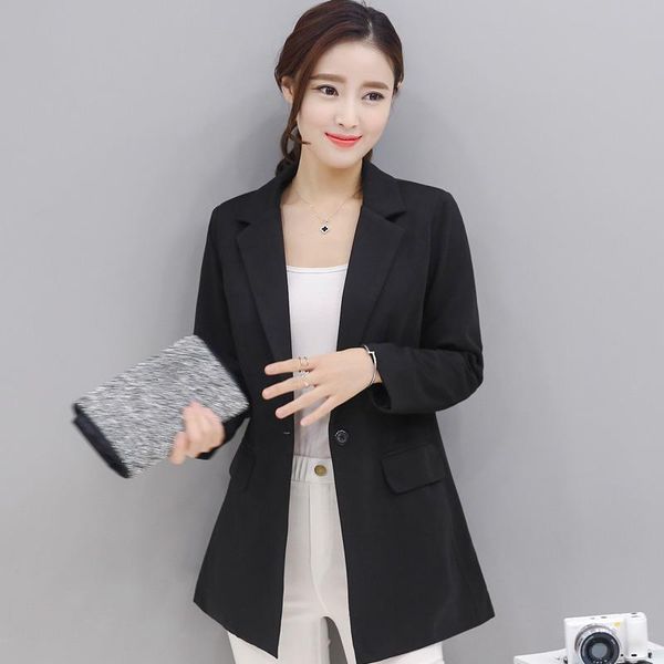 women blazers professional small suit women's spring and autumn jacket korean slim long leisure sleeve suits &, White;black
women blazers professional small suit women's spring and autumn jacket korean slim long leisure sleeve suits &, White;black