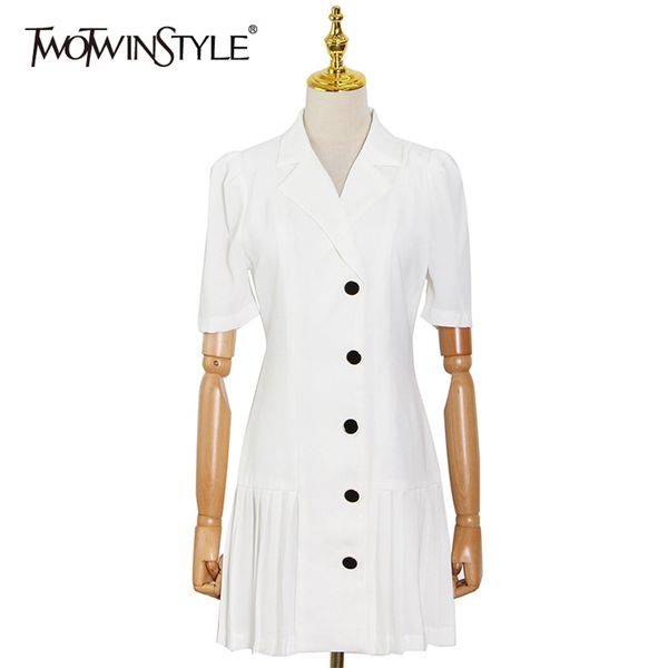 white elegant dress for women notched short sleeve high waist casual pleated mini dresses female summer fashion 210520, Black;gray
white elegant dress for women notched short sleeve high waist casual pleated mini dresses female summer fashion 210520, Black;gray