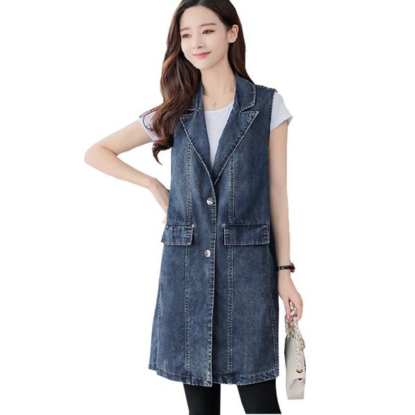 women's vests plus size 2021 autumn denim waistcoat womens sleeveless long vest jacket vintage turn-down collar jeans colete feminino z, Black;white
women's vests plus size 2021 autumn denim waistcoat womens sleeveless long vest jacket vintage turn-down collar jeans colete feminino z, Black;white