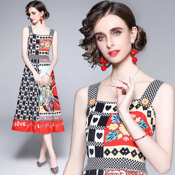 luxury fashion runway printed vest dress2021 designer office holiday prom elegant square neck ladies slim a-line dresses summer autumn quali, Black;gray
luxury fashion runway printed vest dress2021 designer office holiday prom elegant square neck ladies slim a-line dresses summer autumn quali, Black;gray