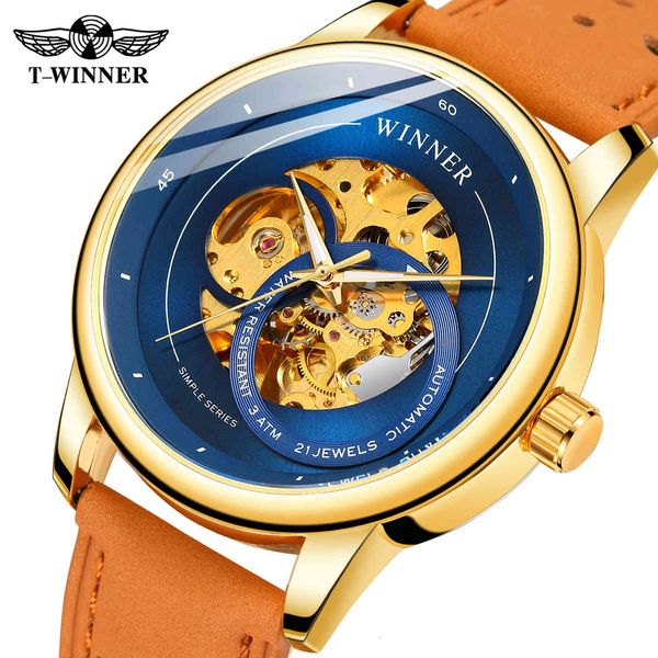 t-winner men polshorlogie mechanical self-winding fashion skeleton analgue dial luxury clock with leather strap tour billion, Slivery;brown
t-winner men polshorlogie mechanical self-winding fashion skeleton analgue dial luxury clock with leather strap tour billion, Slivery;brown