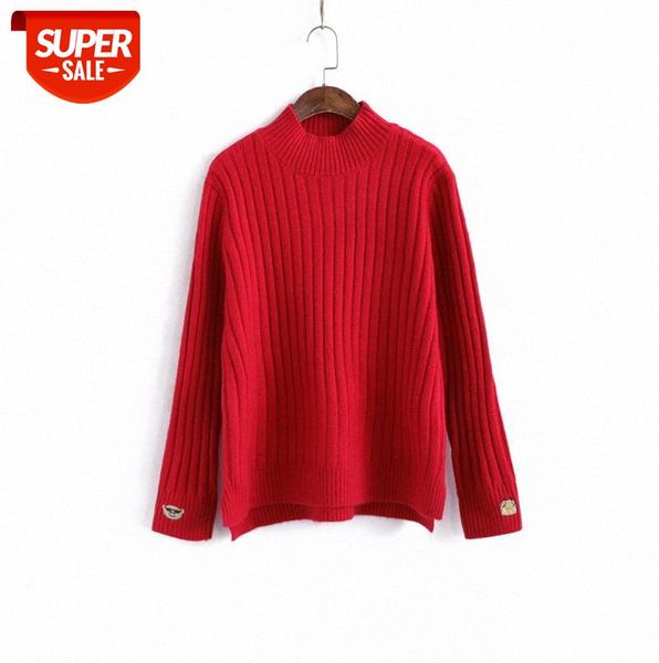 940375 half turtleneck pullover women's solid color pit stripe bottoming sweater #nm1k, Black;gray
940375 half turtleneck pullover women's solid color pit stripe bottoming sweater #nm1k, Black;gray