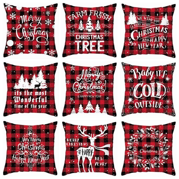 pillow case christmas cushion cover 45*45cm red black for merry year party home sofa bed decoration 7
pillow case christmas cushion cover 45*45cm red black for merry year party home sofa bed decoration 7
