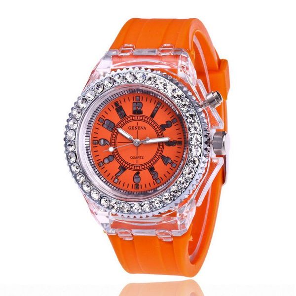 wristwatches nice led luminous watches women quartz watch ladies silicone bracelet woman 12 bright colors, Slivery;brown
wristwatches nice led luminous watches women quartz watch ladies silicone bracelet woman 12 bright colors, Slivery;brown