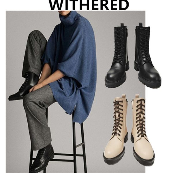 withered england vintage fashion cowhide high boots motorcycle ankle women shoes woman botas mujer, Black
withered england vintage fashion cowhide high boots motorcycle ankle women shoes woman botas mujer, Black