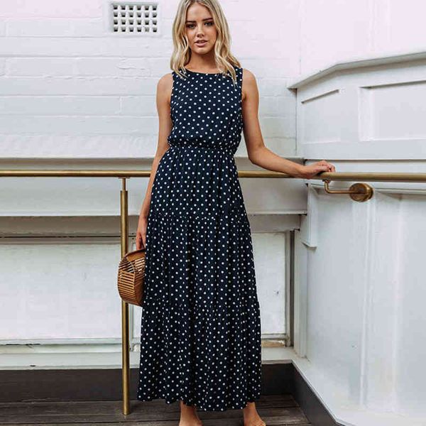 dot print vintage tank long dress women elegant plus size casual maxi summer fashion streetwear sundress party vestidos mujer 210507, Black;gray
dot print vintage tank long dress women elegant plus size casual maxi summer fashion streetwear sundress party vestidos mujer 210507, Black;gray