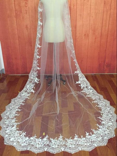 bridal veils three metres long lace appliques edge wedding veil one layer with comb, Black
bridal veils three metres long lace appliques edge wedding veil one layer with comb, Black