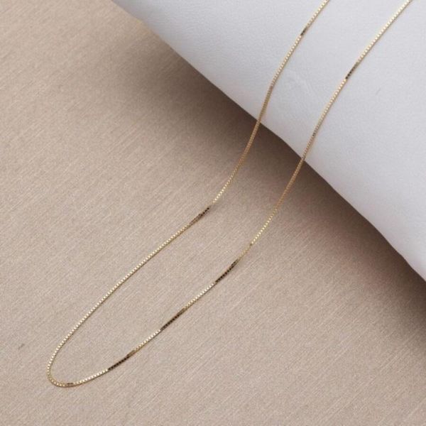 chains genuine real 18k yellow gold thin 0.6mm box link chain necklace for woman 17.7inch stamp au750, Silver
chains genuine real 18k yellow gold thin 0.6mm box link chain necklace for woman 17.7inch stamp au750, Silver