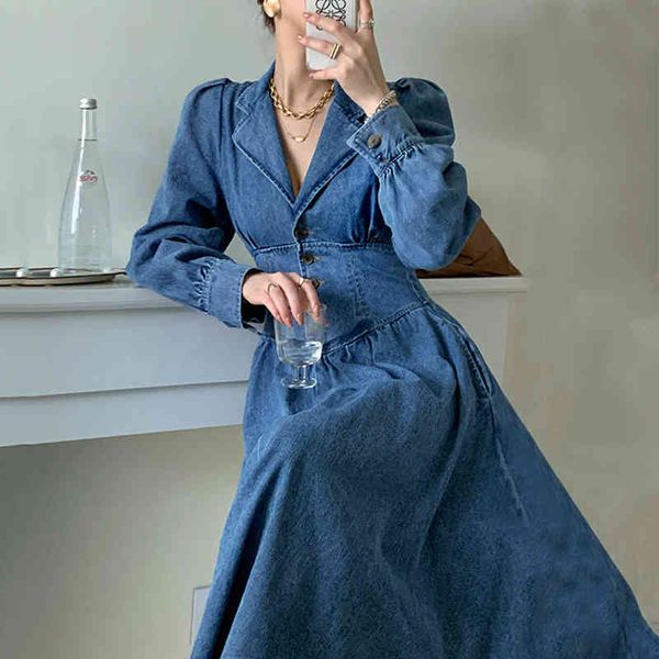 spring female loose turn down collar solid color single breasted puff sleeve minimalist wide hem denim dress 8q913 210510, Black;gray
spring female loose turn down collar solid color single breasted puff sleeve minimalist wide hem denim dress 8q913 210510, Black;gray