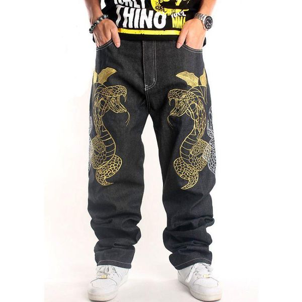 men's jeans ins hip hop snake embroidery long men clothing skateboard baggy pants harajuku oversized denim trousers kpop loose clothes, Blue
men's jeans ins hip hop snake embroidery long men clothing skateboard baggy pants harajuku oversized denim trousers kpop loose clothes, Blue