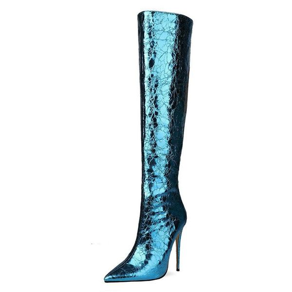 boots blue leopard sliver fashion knee high women zipper thin heel long ladies pointed toe autumn winter shoes, Black
boots blue leopard sliver fashion knee high women zipper thin heel long ladies pointed toe autumn winter shoes, Black