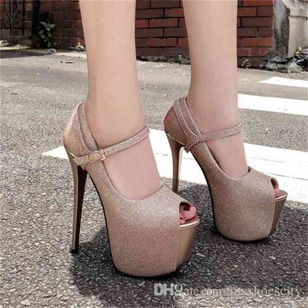 2 ways gold peep toe platform ultra high heels women designer shoes pumps 16cm size 35 to 40, Black
2 ways gold peep toe platform ultra high heels women designer shoes pumps 16cm size 35 to 40, Black