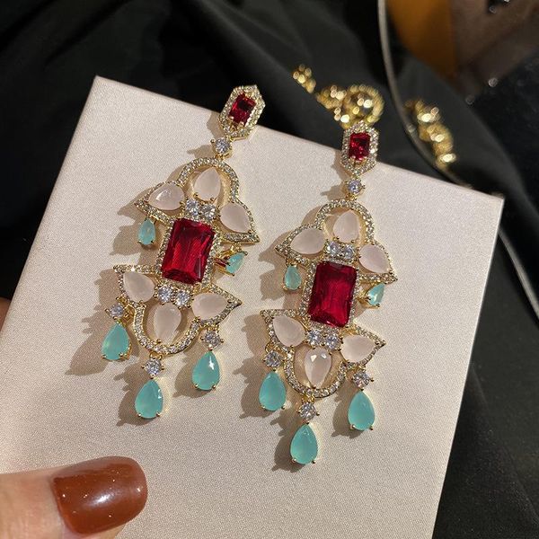 dangle & chandelier long retro tassel earrings more color zircon bride elegant fashion, Silver
dangle & chandelier long retro tassel earrings more color zircon bride elegant fashion, Silver